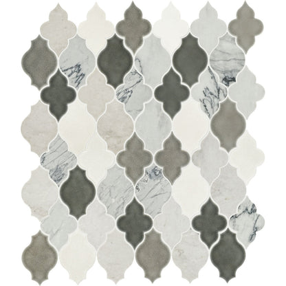 Daltile  Raine 11" X 11" Arabesque Cirrus Storm Bld