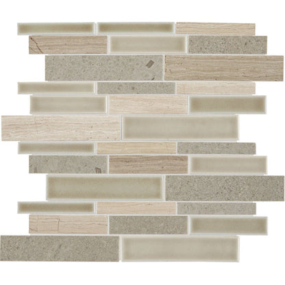 Daltile  Raine 12" X 11" Random Linear Cumulus Grey Bld