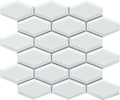 Emser Reward 10"x11" Hexagon Mosaic 2"x4" Polished White