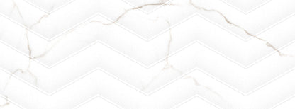 Emser Sculpture 13"x36" Polished Chevron White