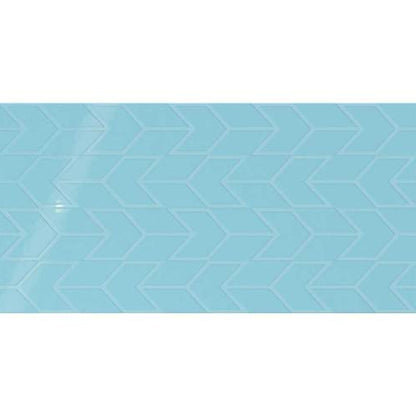 Daltile Showscape 12" X 24" Chevron Crisp Blue