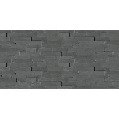 Bedrosians Slate 6" X 24" Ledger Natural Cleft Andhra Black