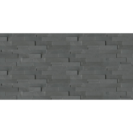 Bedrosians Slate 6" X 24" Ledger Natural Cleft Andhra Black