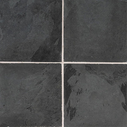 MS International Slate And Quartzite 16" x 16" Honed Montauk Black