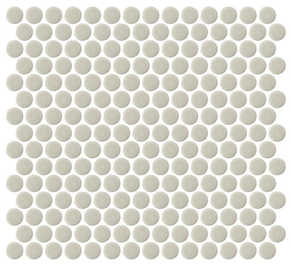 Emser Savvy 11"x12" Penny Round Mosaic 1"x1" Polished Oat