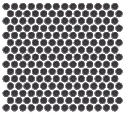 Emser Savvy 11"x12" Penny Round Mosaic 1"x1" Polished Pewter