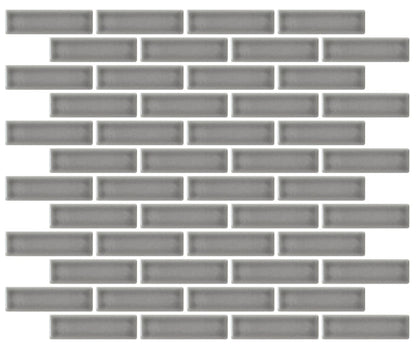 Emser Savvy 11"x12" Off-set Mosaic 1"x3" Polished Silver