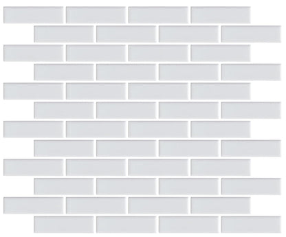Emser Savvy 11"x12" Off-set Mosaic 1"x3" Polished White
