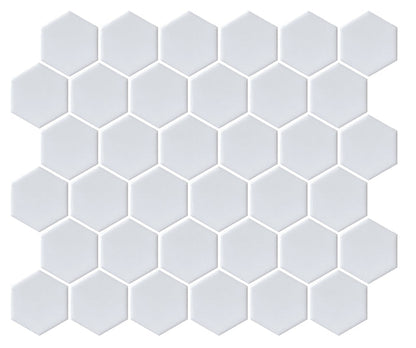Emser Savvy 11"x12" Hexagon Mosaic 2"x2" Polished White