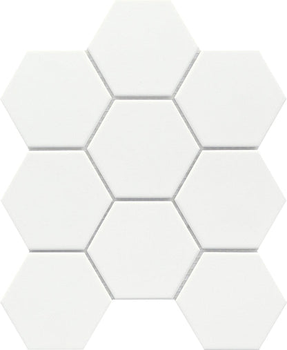Emser Source 9"x10" Hexagon Mosaic 3" Pure White