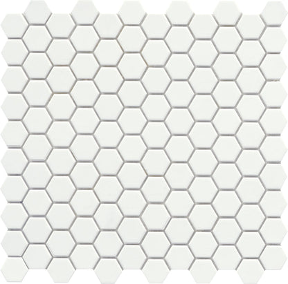 Emser Source 11"x11" Hexagon Mosaic 1"x1" Pure White