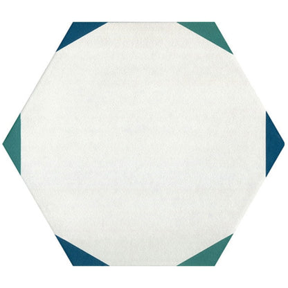 Daltile Bee Hive Medley 8.5" X 10" Deco Sun Green/Blue