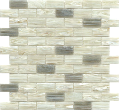 Emser Swirl 12"x12" Mosaic 1"x2" Polished Cream