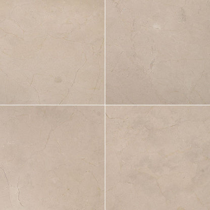 MS International Natural Stone Marble 24" x 24" Polished Crema Marfil Select 20mm