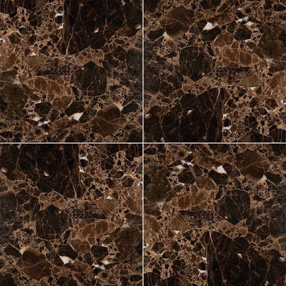 MS International Natural Stone Marble 18" x 18" Polished 9.6mm Emperador Dark