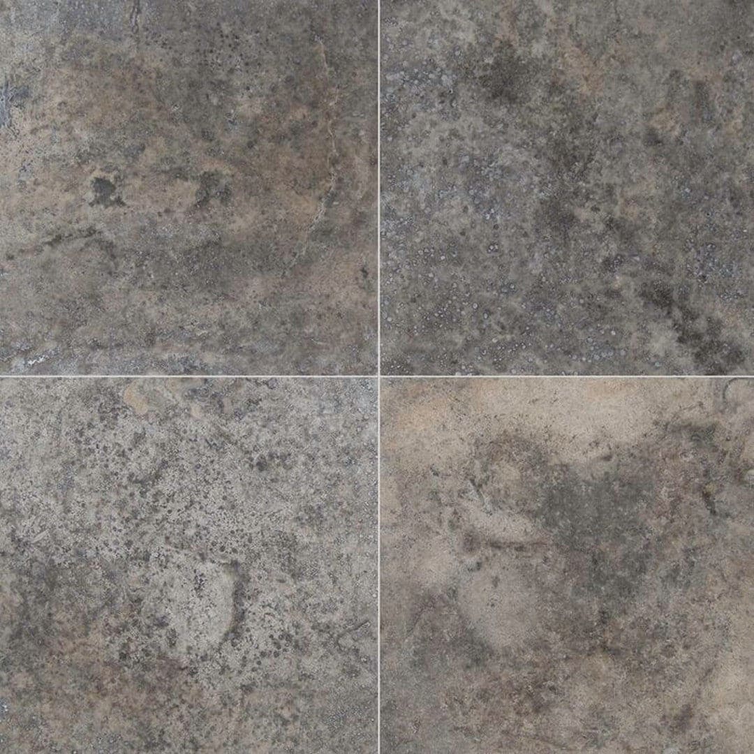 MS International Travertine 18" x 18"  Silver