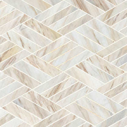 MS International Decorative Mosaic 12" x 12" Geometric Angora Rhombus