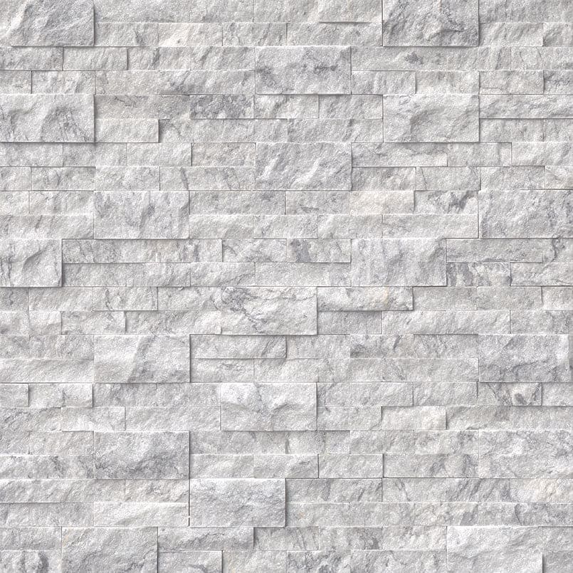 MS International Rockmount 6" x 18" SplitFace Ledger Corner Arabescato Carrara