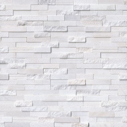MS International Rockmount 6" x 18" Multi Finish Ledger Corner Arctic White