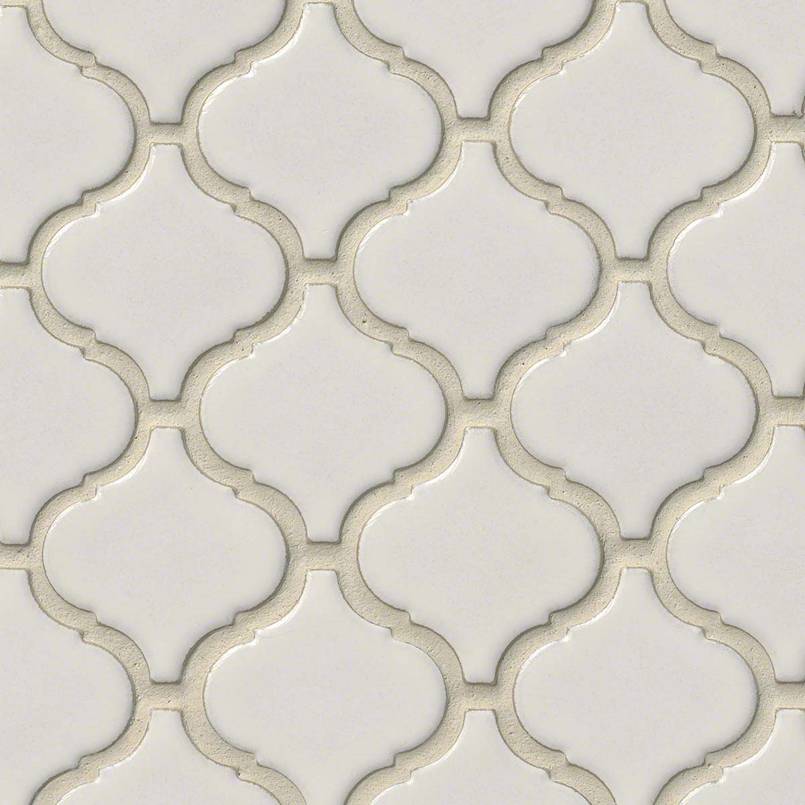 MS International Decorative Mosaic 12" x 12" Arabesque  Bianco