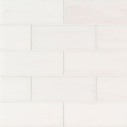 MS International Natural Stone Marble 3" x 6"  Bianco Dolomite