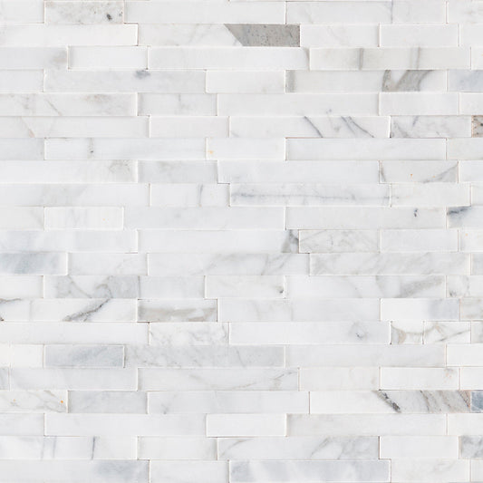 MS International Decorative Mosaic 12" x 12" Interlocking 3D Peel and Stick Mosaic Calacatta Marbella