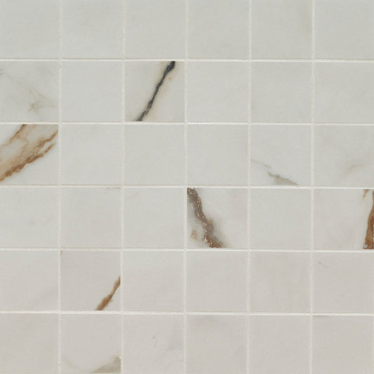 MS International Regallo 2" x 2" Mosaic Matte Calacatta Marbella