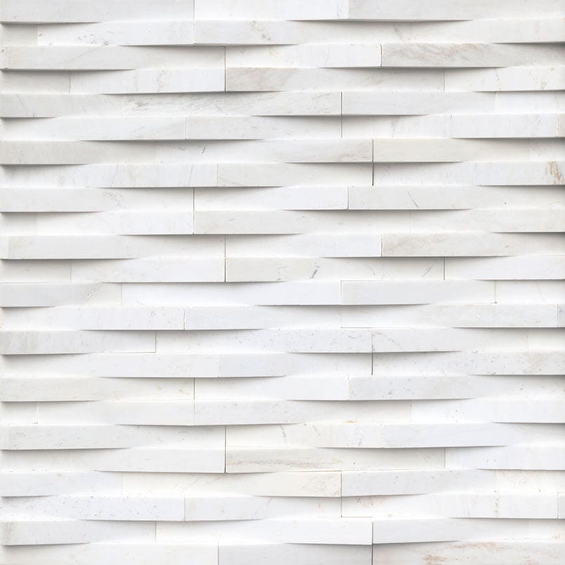 MS International Rockmount 6" x 18" 3D Wave Ledger Corner Cosmic White