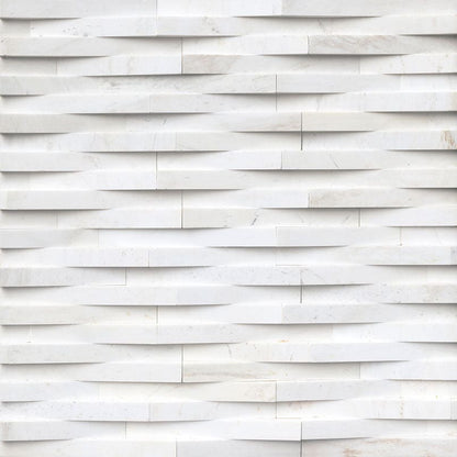 MS International Rockmount 6" x 18" 3D Wave Ledger Corner Cosmic White
