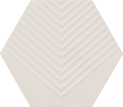 Marazzi Rhyme And Reason 4" X 5" Hexagon Ripple Mix  Bone