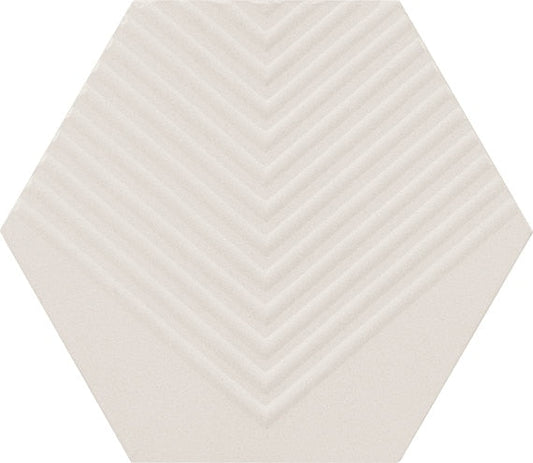 Marazzi Rhyme And Reason 4" X 5" Hexagon Ripple Mix  Bone