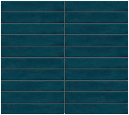 Daltile Artcrafted 12" X 10" Straight Joint Mosaic 1" X 6" Tide
