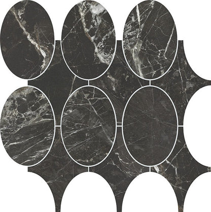 Marazzi Savoir 14" X 14" Mixed Mosaic Noir