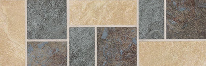Daltile Continental Slate 4" X 12" Deco Gold/Blue/Grey