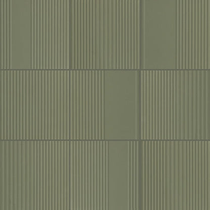 Marazzi Rhyme And Reason 6" X 6" Ripple Mix  Artichoke