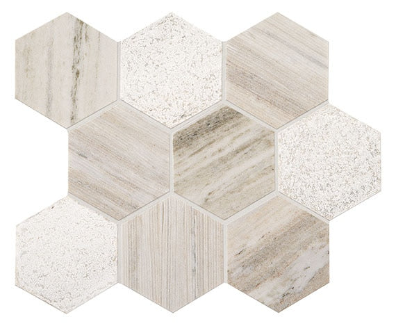 Marazzi Ascend Stone 14" X 12" Hexagon 4" X 4" Open Horizon