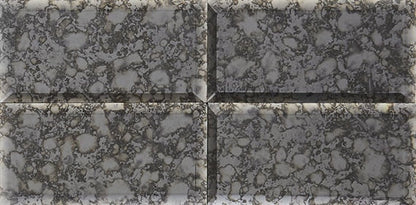 Daltile Lavaliere 12" X 12" Mosaic 3"X3" Polished Black Antique Mirror