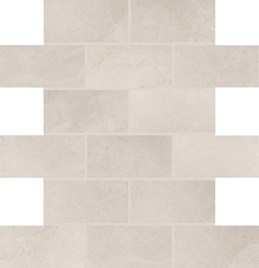 Daltile Advantage 12" X 12" Brick Joint Mosaic 2" X 4" Portrait White