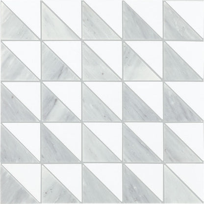 Daltile Gamma 12" X 12" Triangle Mosaic Mystic Blend