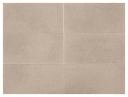 Marazzi Moroccan Concrete 12" X 24" Stepwise Matte Taupe