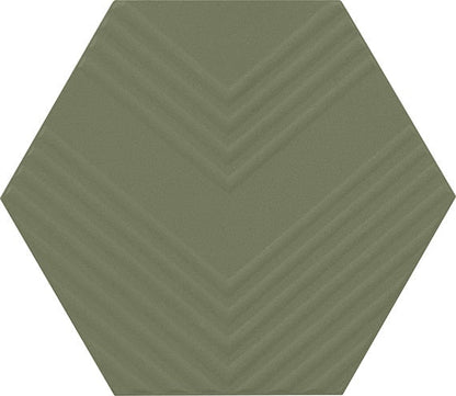 Marazzi Rhyme And Reason 4" X 5" Hexagon Ripple Mix  Artichoke