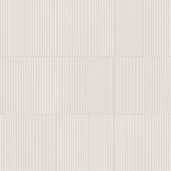 Marazzi Rhyme And Reason 6" X 6" Ripple Mix  Bone
