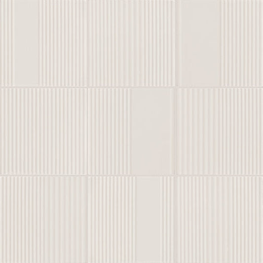 Marazzi Rhyme And Reason 6" X 6" Ripple Mix  Bone