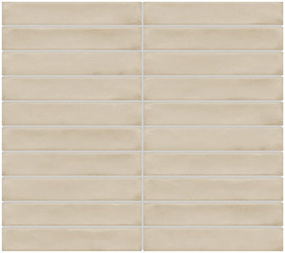 Daltile Artcrafted 12" X 10" Straight Joint Mosaic 1" X 6" Dune