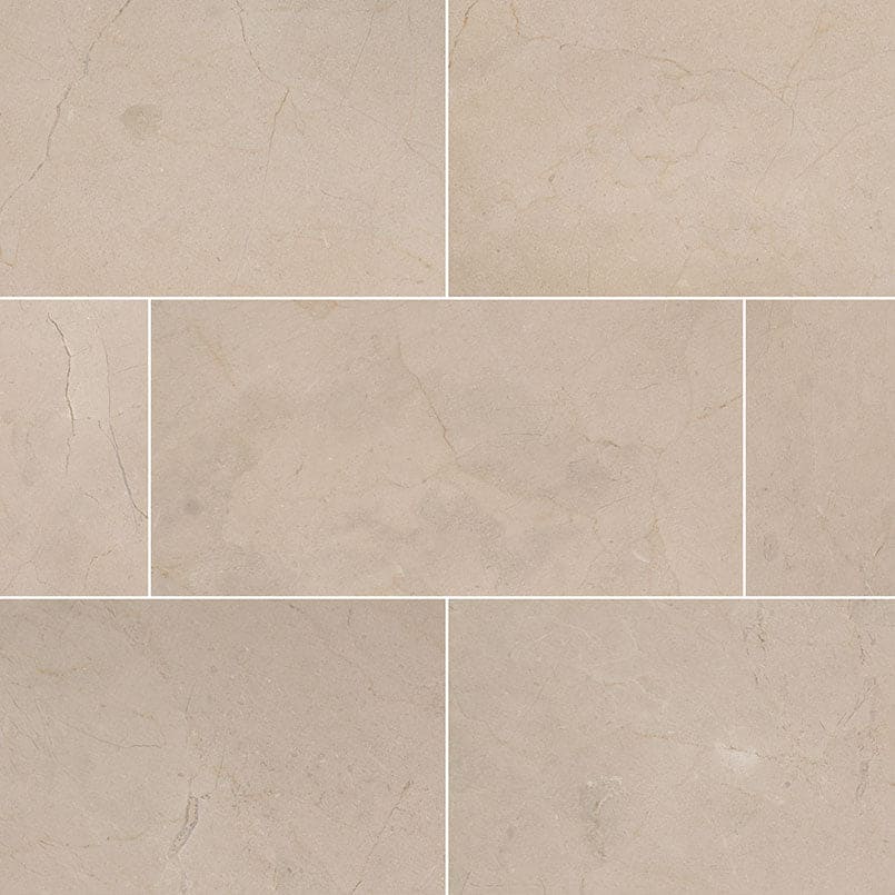 MS International Natural Stone Marble 12" x 24" Honed Crema Marfil Select