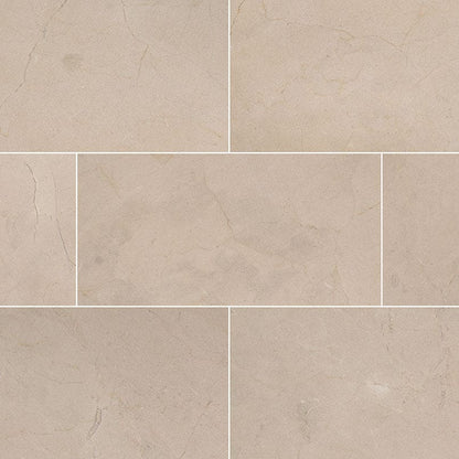 MS International Natural Stone Marble 12" x 24" Honed Crema Marfil Select