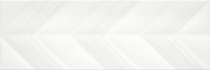 Emser Vertigo 10"x30"  Chevron White