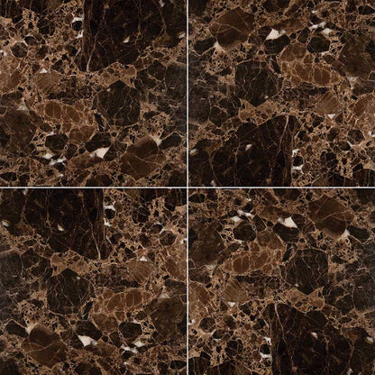 MS International Natural Stone Marble 12" x 12" Polished Empredor Dark
