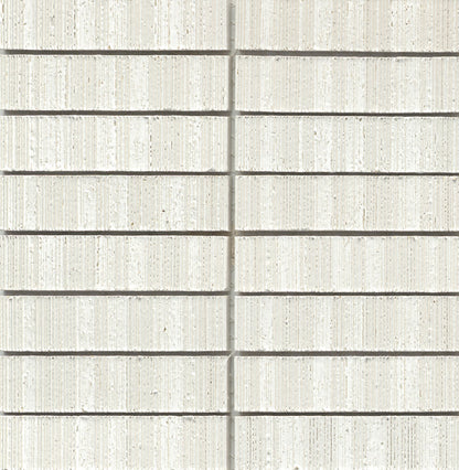 Emser Newtro 12"x12" Stacked Mosaic "1x6" Polished White