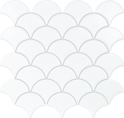 Emser Impact 11"x12" Fan Mosaic 3"x3" Matte White